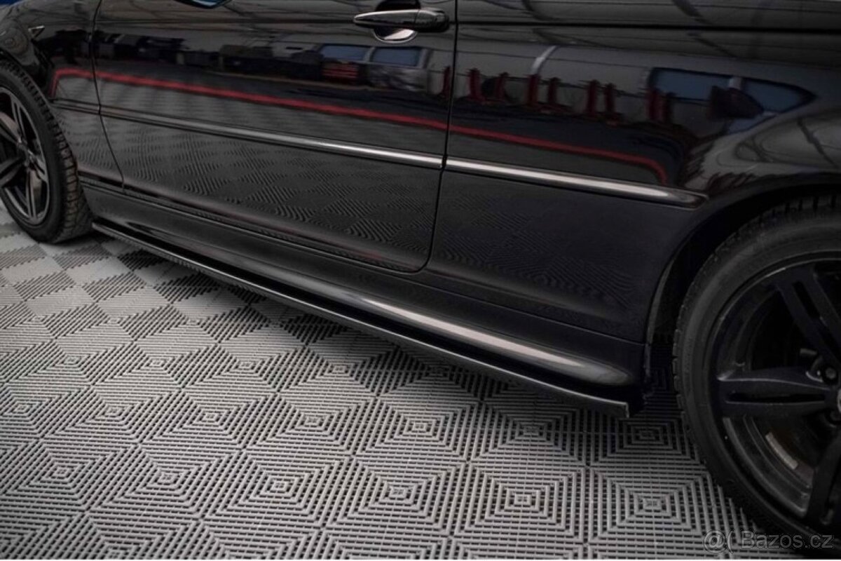 Podprahové lišty pro BMW E46 - Černý Lesk - 3