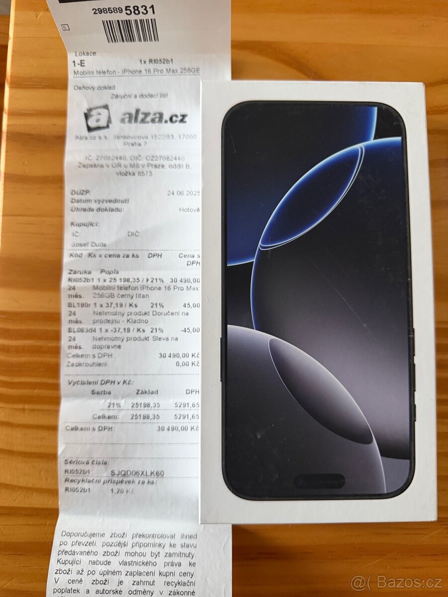 IPhone 16 Pro Max 256GB/záruka - 3