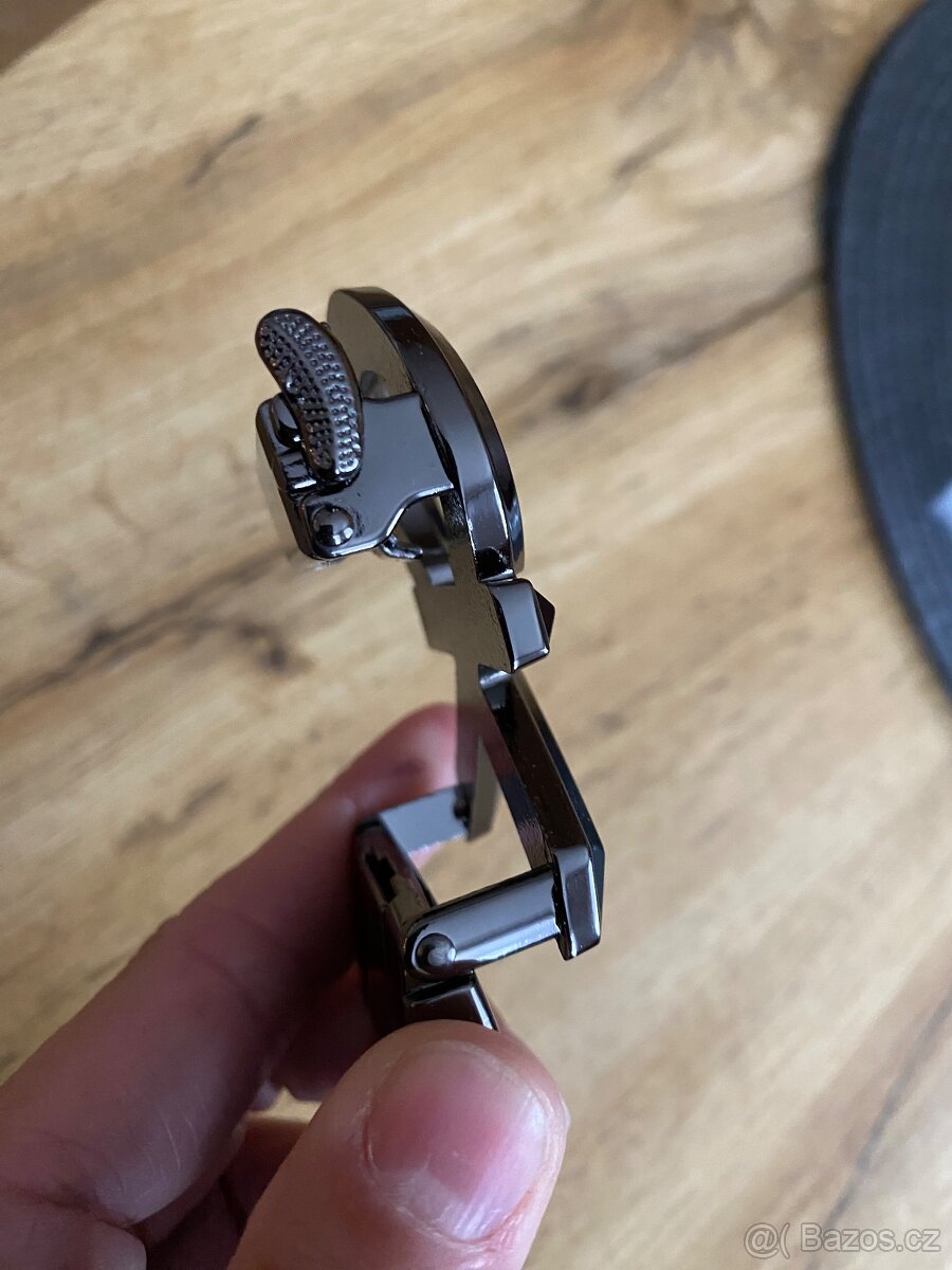 Pásek ck , černý, stříbrný - 3