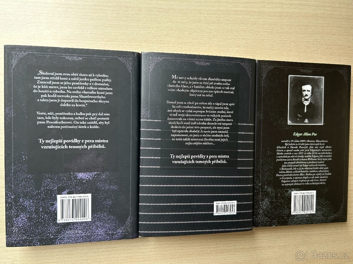 3x Edgar Allan Poe knihy (NOVÉ) - 3