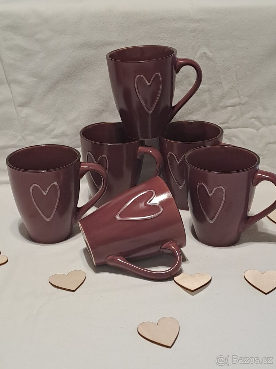 Hrníčky,talířky se srdíčkem ❤️ - 3
