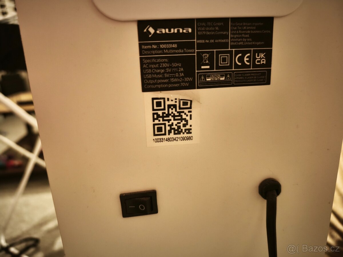 120w sloupový Bluetooth audio Auna - 3