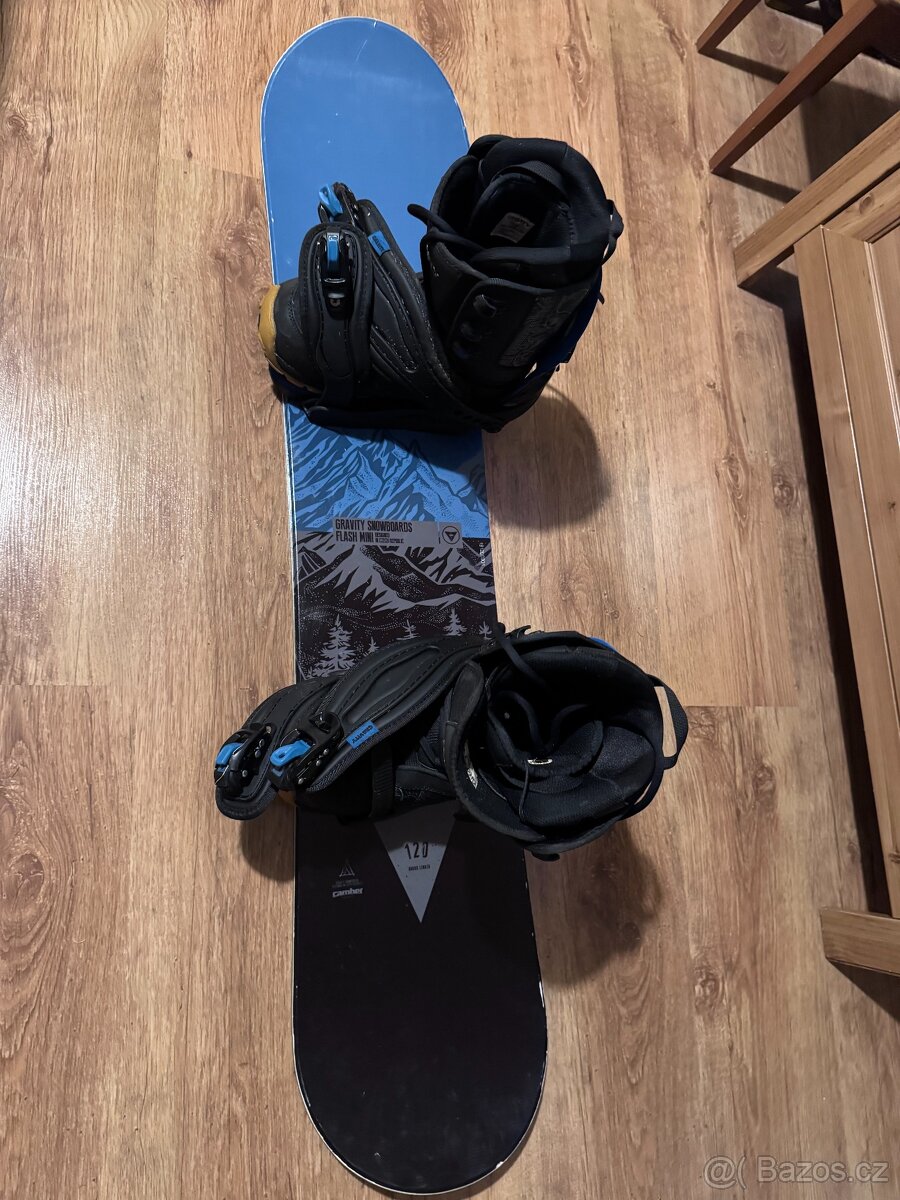 Snowboard set Gravity 120 modrý - 3
