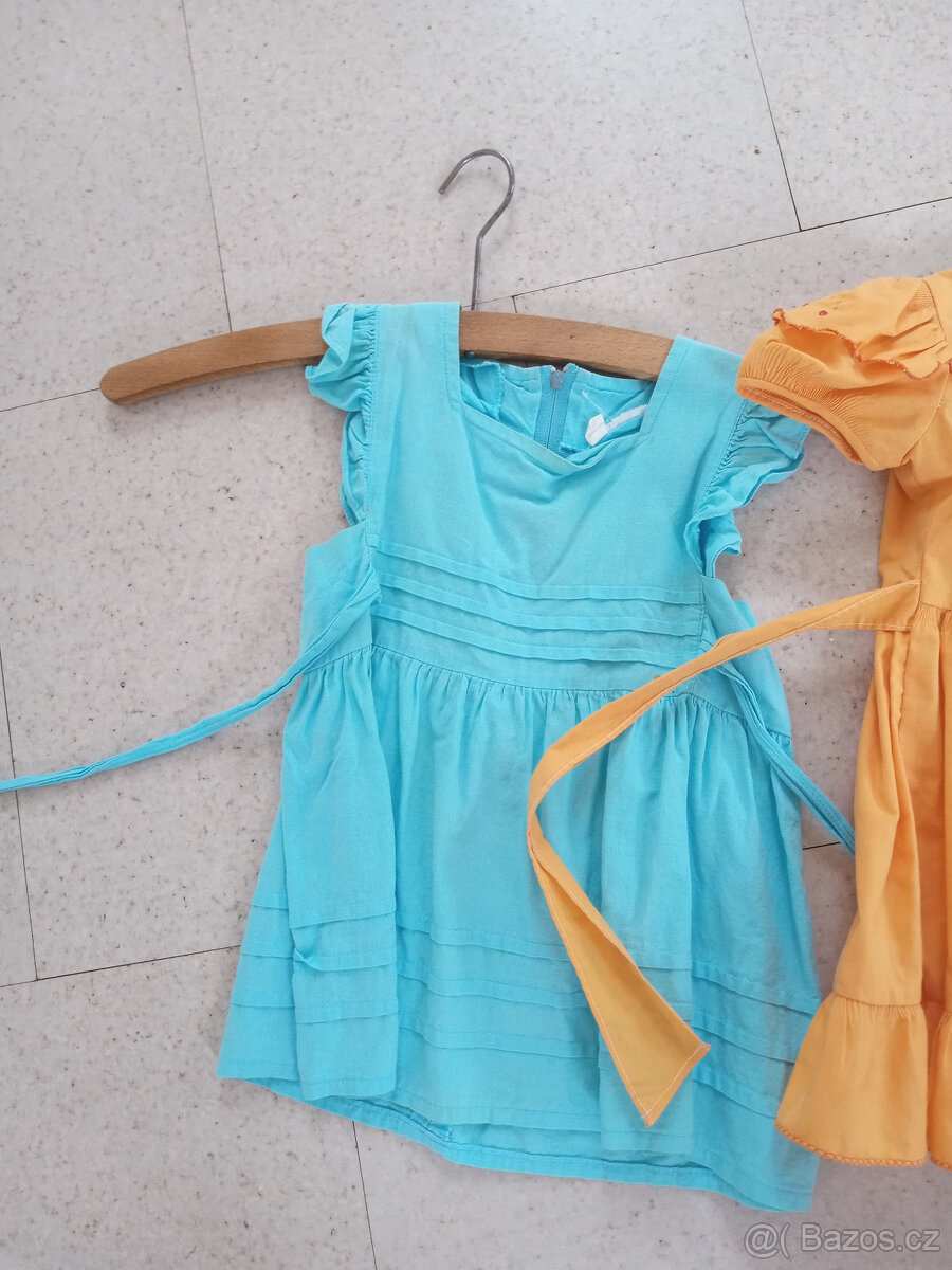 šatičky bleděmodré a oranžové - 3