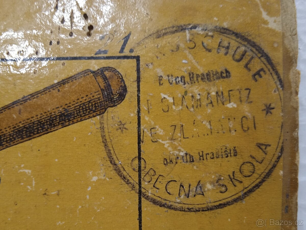 Kameník - školní pomůcka 1856 - 36,5x26,5cm - 3