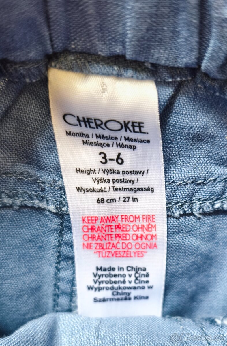 2x Klučičí kraťasy s kapsami, značky Cherokee, 3-6 měsíců - 3