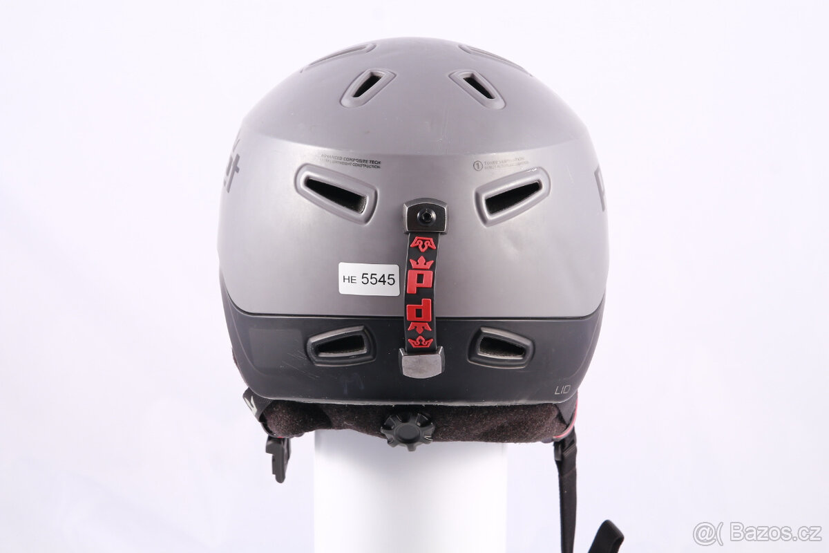 Použita lyžařská/snowboardová helma PRET LID šedá/červená - 3