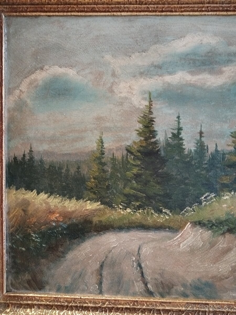 obraz LESNÍ ÚVOZ II., olej, sign. Jar. Jirotka 1939 - 3