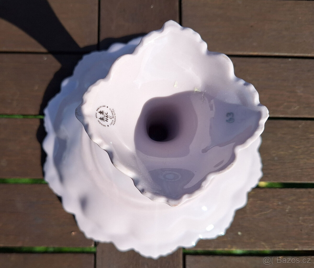 Růžový porcelán - nástolec - 3