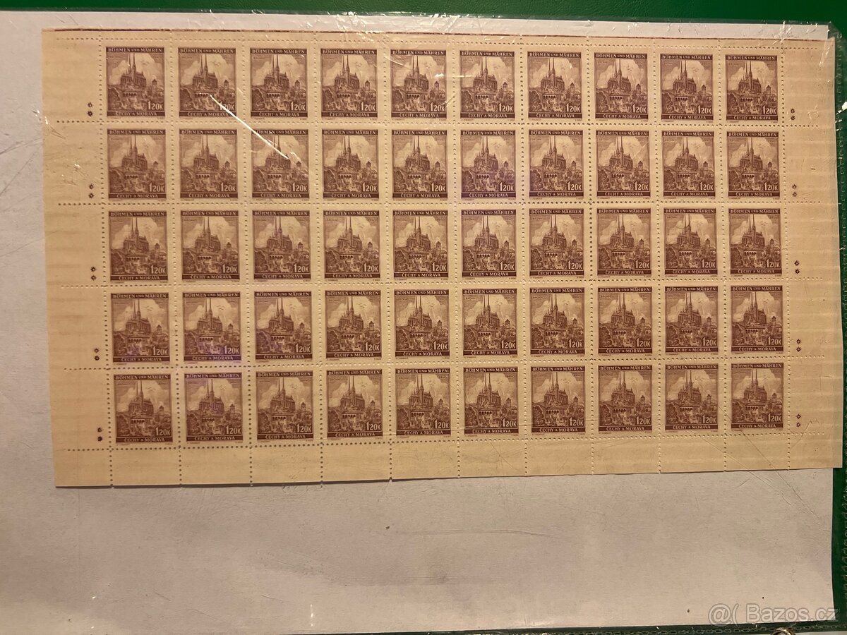 Komplet archu Novinové plus lipové listí a vzácnost města - 3