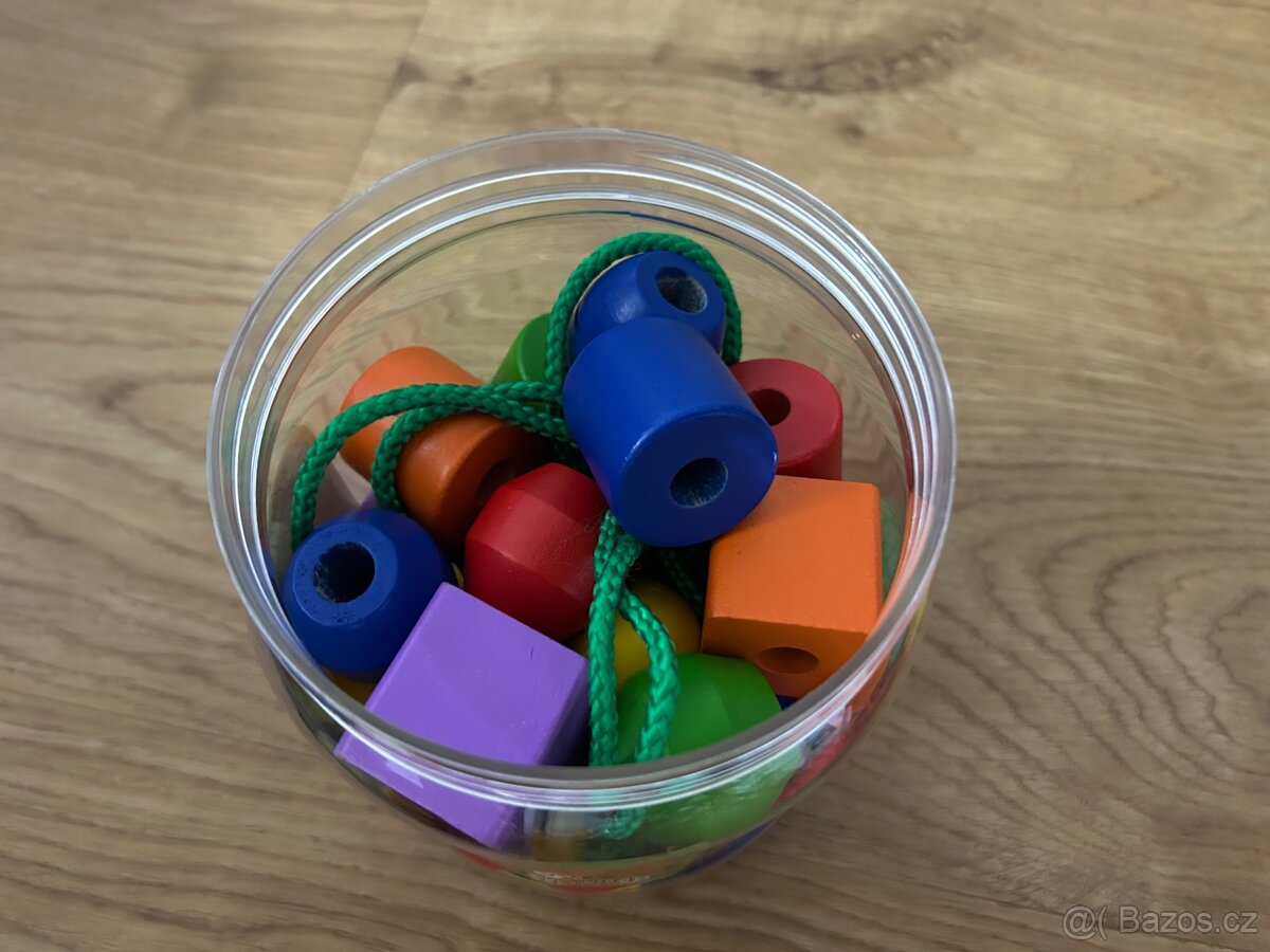 Dřevěné navlíkaci korálky - 3