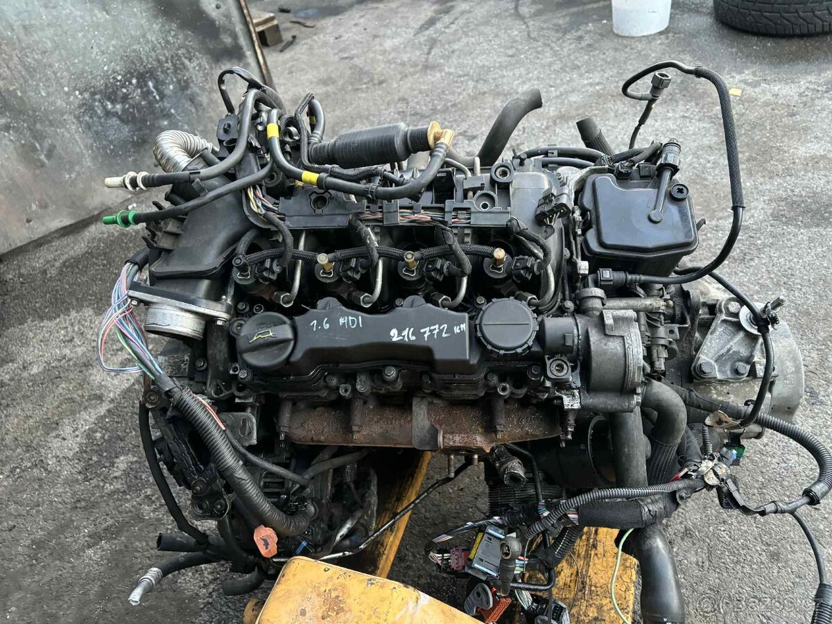 Prodám motor 1.6hdi 80kw najeto 237455km - 3
