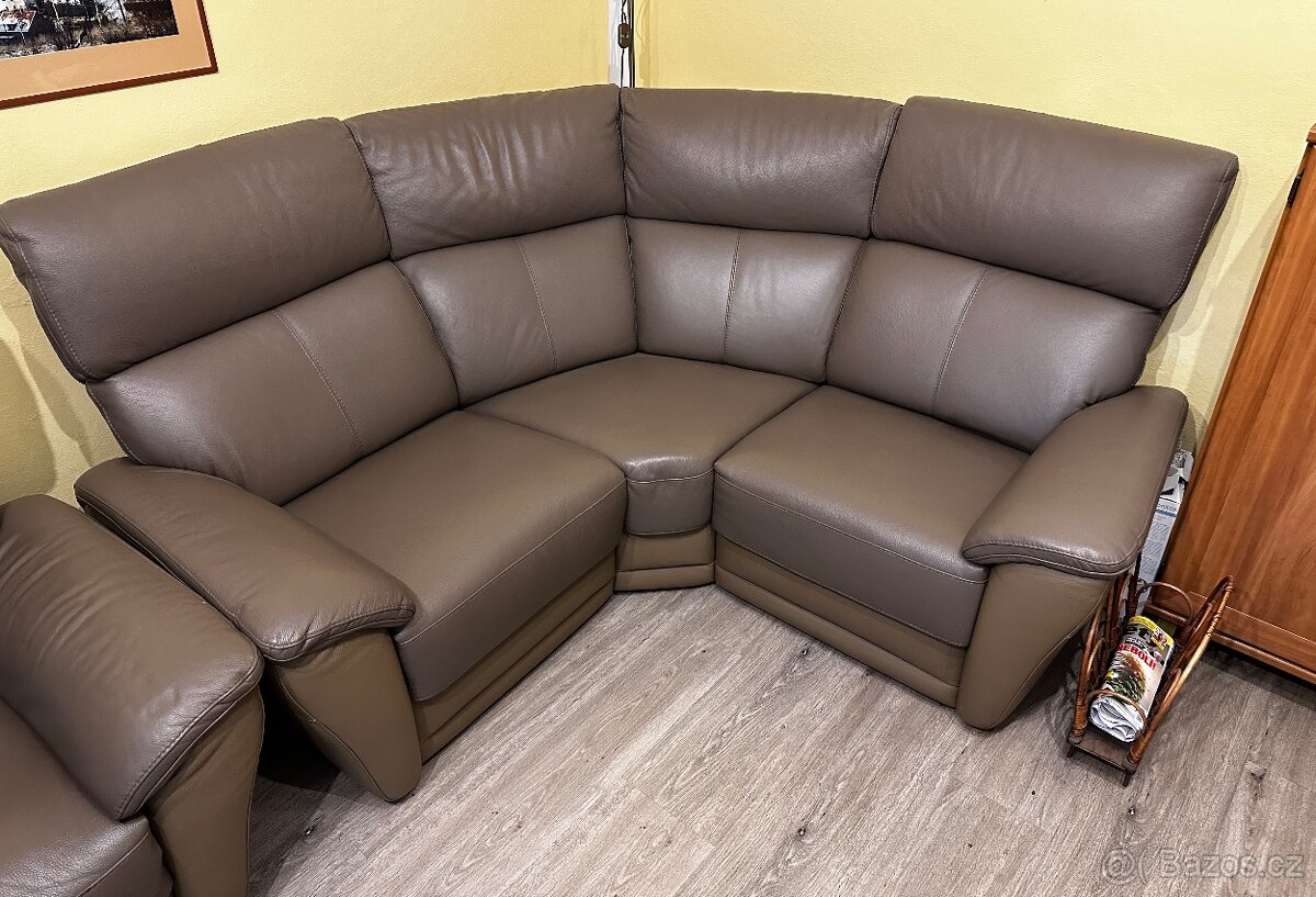 Kožená sedací souprava + křeslo - 3