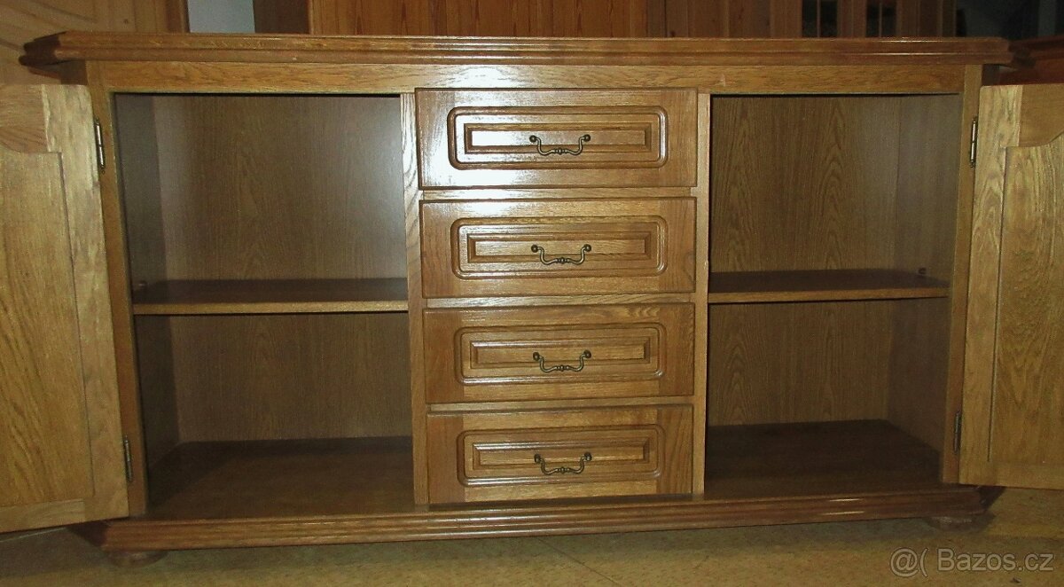 Rustikální komoda z masivu ( Dub ) Výborný stav - 3