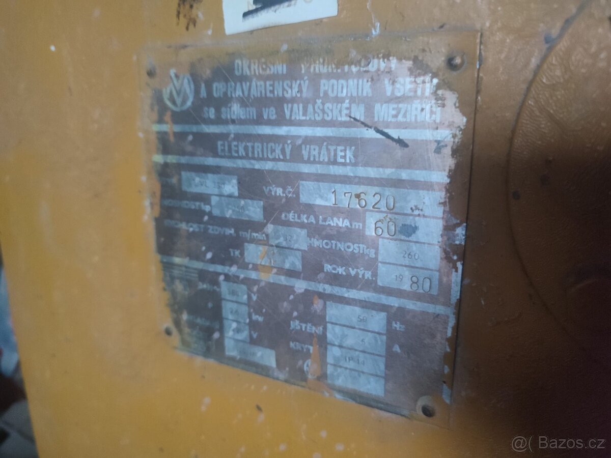 Stavební el. Vrátek EVL 250 - 3