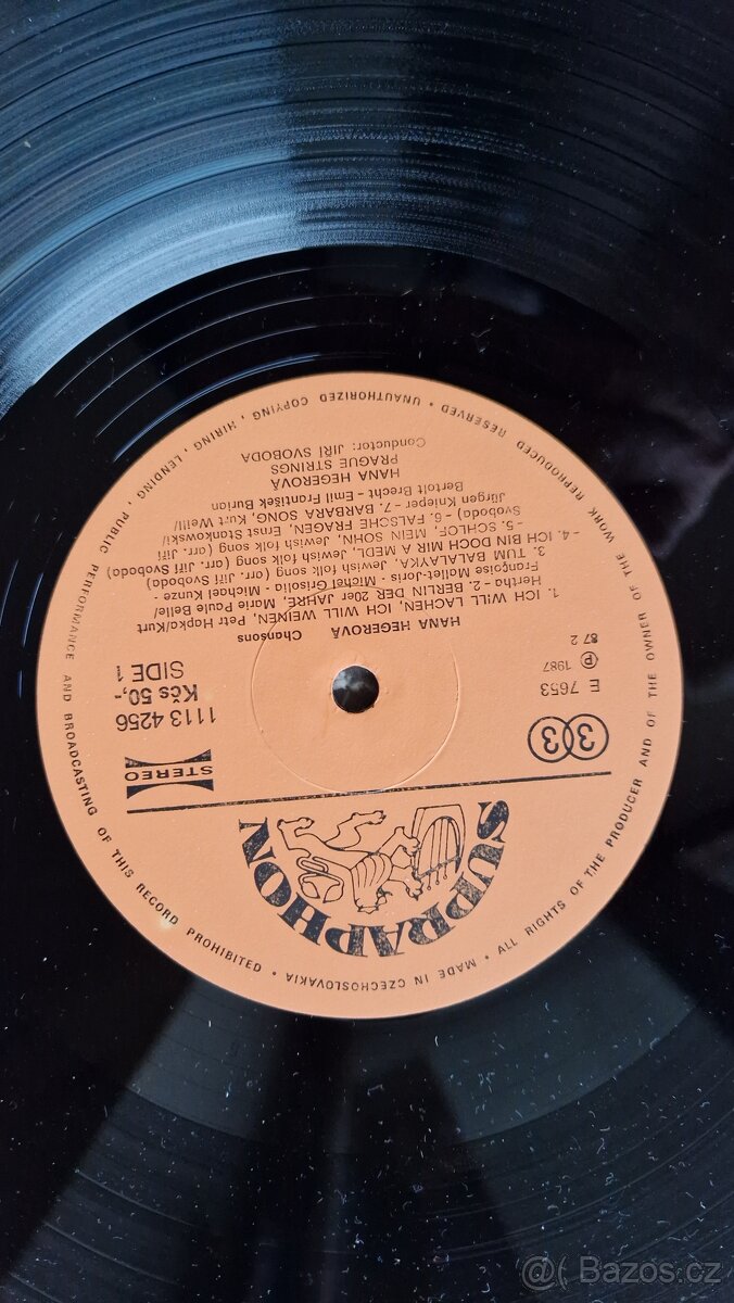 LP vinyl - Hana Hegerová - Chansons - 1987 - 3