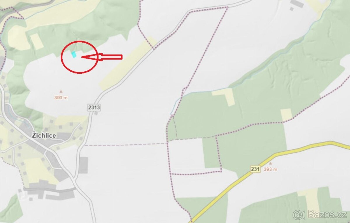 Prodám pozemky v k.ú. Žichlice u Hromnic - 3