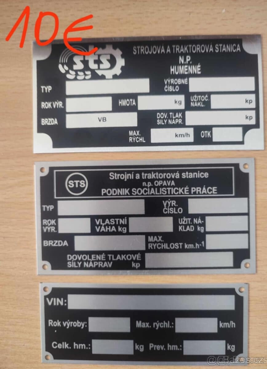 výrobní stitek zetor vlečky - 3