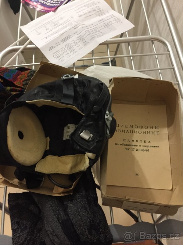 шлемофоны авиационные - kožená "helma" pilota - 3