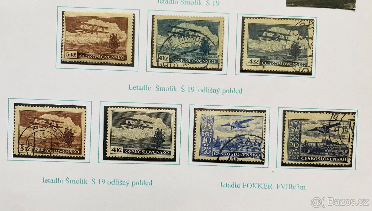 Poštovní známky ČSR letecké - 3