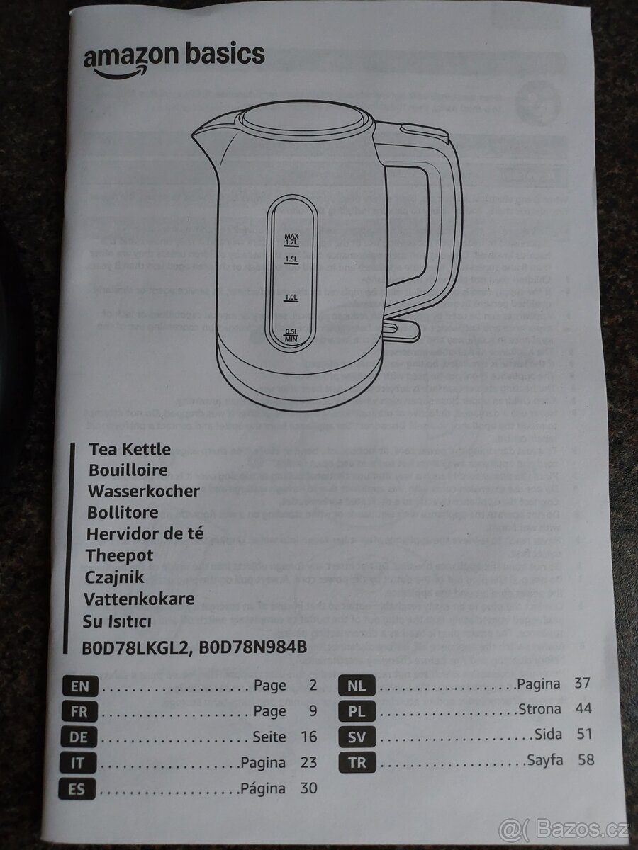Elektrický varná konvice 1,7L - 3