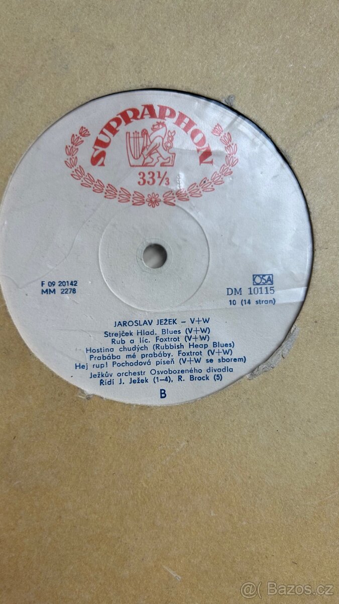 Voskovec Werich gramofonové desky - 3