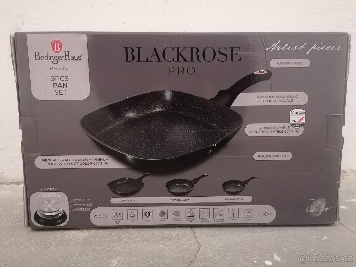 Sada 3 ks pánví z kovaného hliníku značky BerlingerHaus - 3