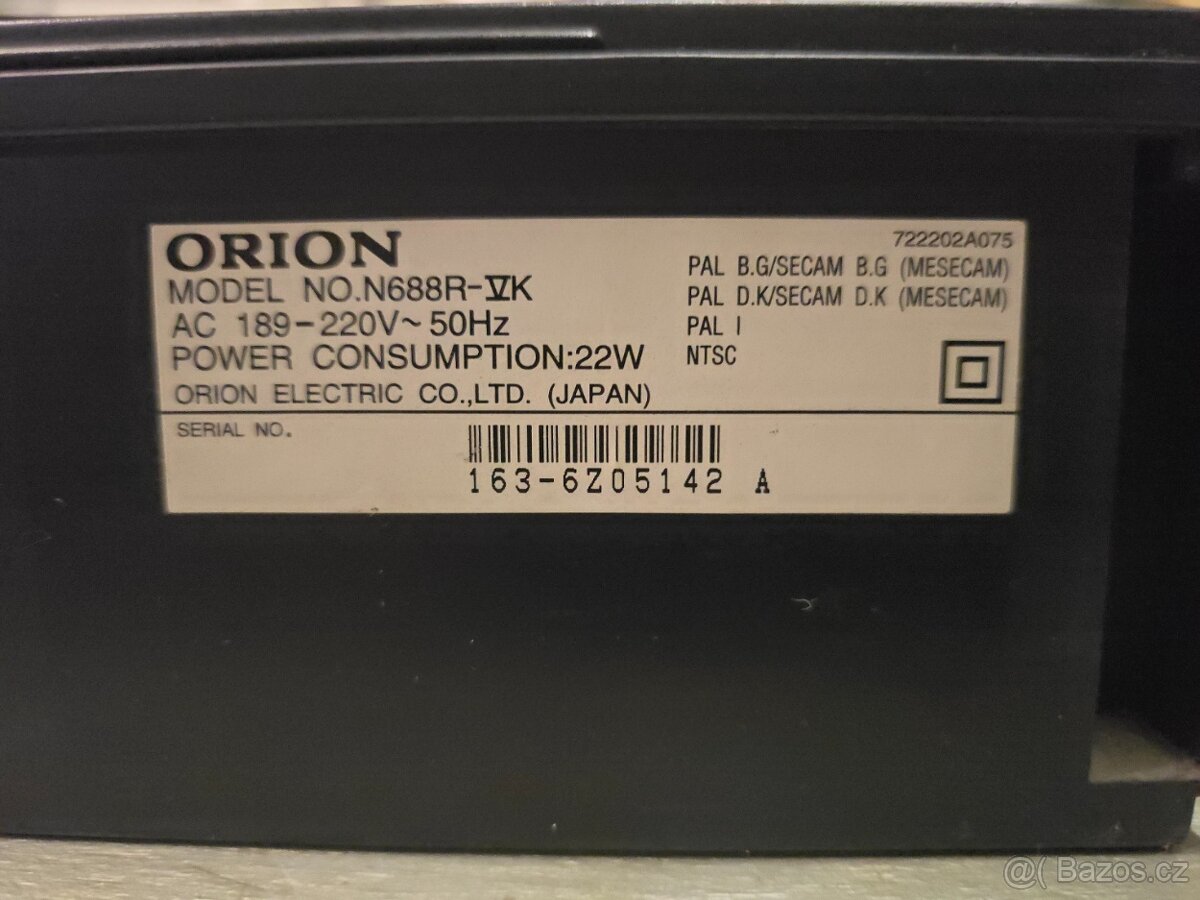 Orion N688R - video VHS - 3