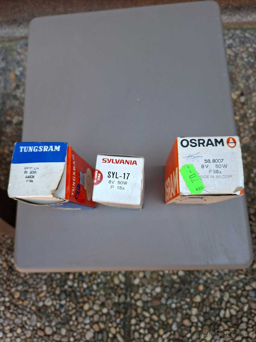 Žárovky do staré promítačky 8V,50W - 3