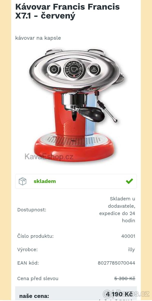 Kávovar Illy Francis Francis X7.1 - 3