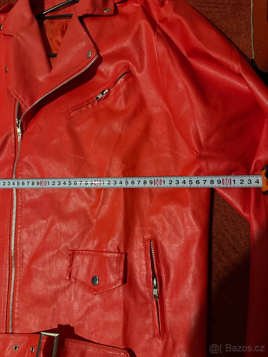 Bunda kozena cervena top stav - 3