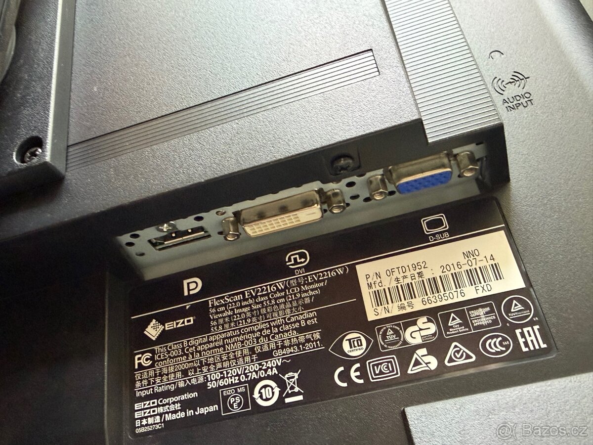 EIZO FlexScan EV2216W – 22" HD+ | DP, DVI, VGA | Repro - 3
