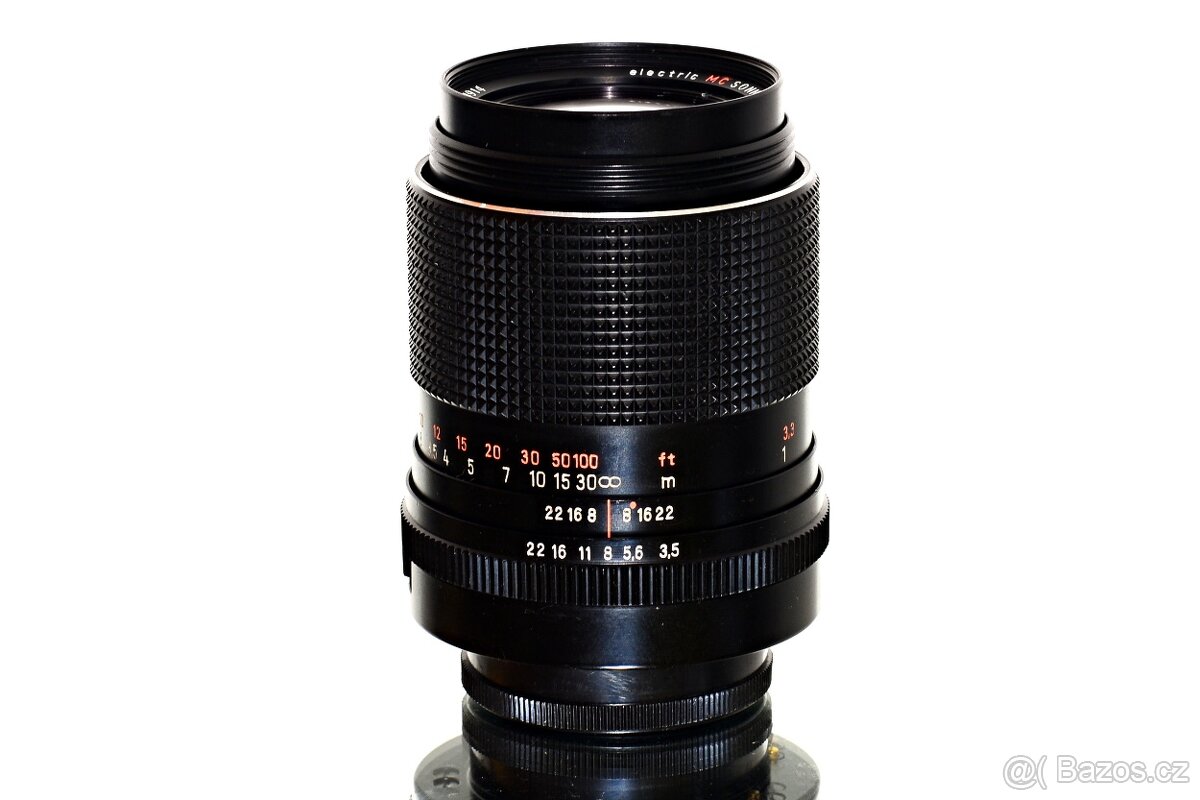 CZJ Sonnar electric RED MC 3,5/135 M42 TOP STAV - 3