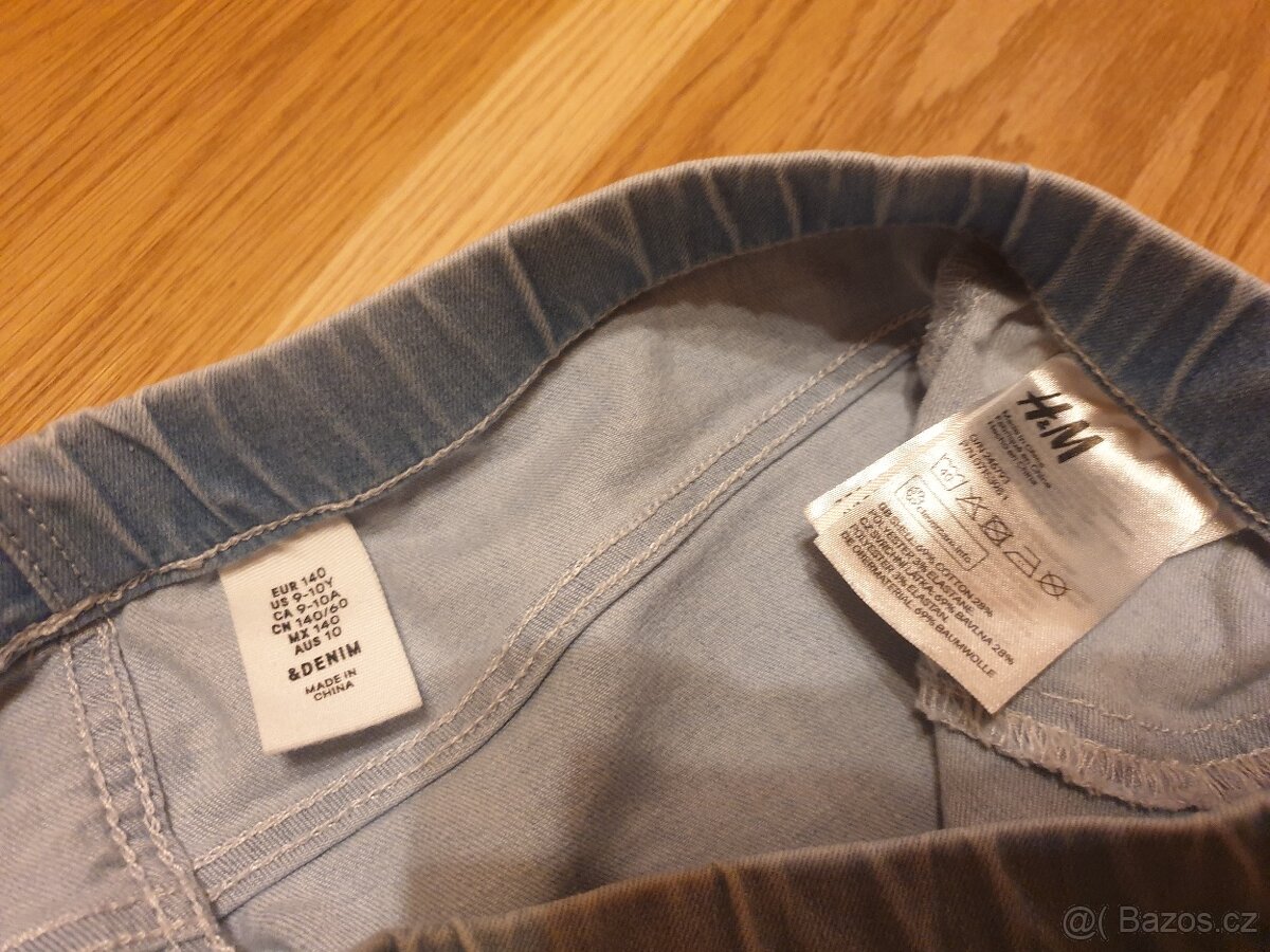 Dívčí riflové kraťasy H&M vel.140 (9-10let). - 3