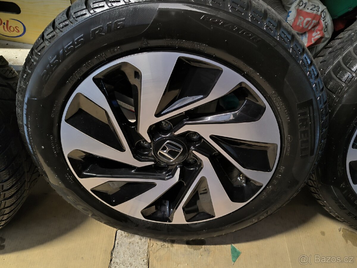 ALU kola Honda Civic 5x114,3 r16 Originál, zimni pneu 5mm - 3