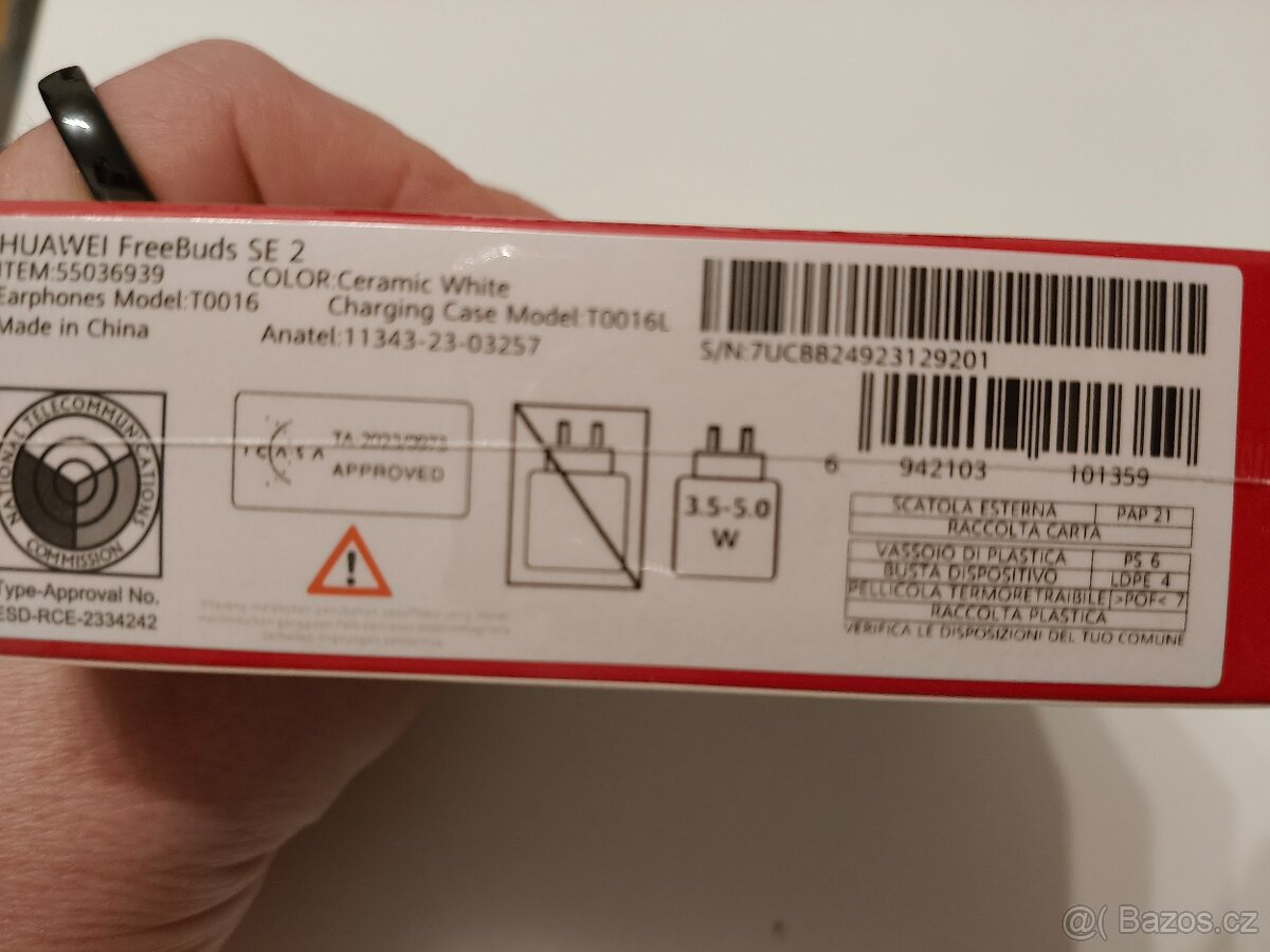 Sluchátka Huawei FreeBuds SE 2 bílá - NEROZBALENÉ - 3