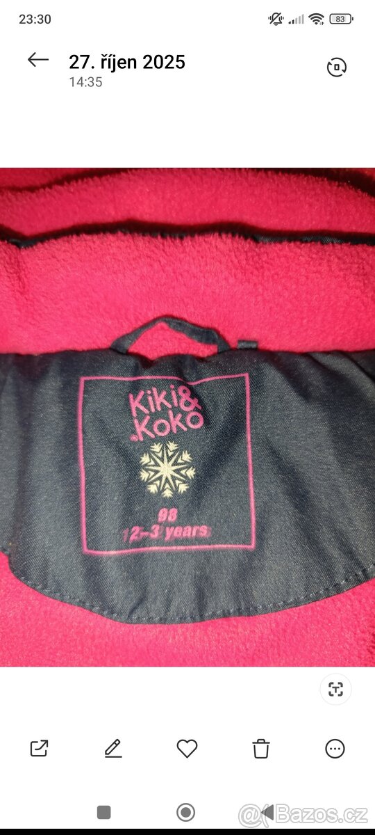 Zimní bunda - velikost 98 - 3