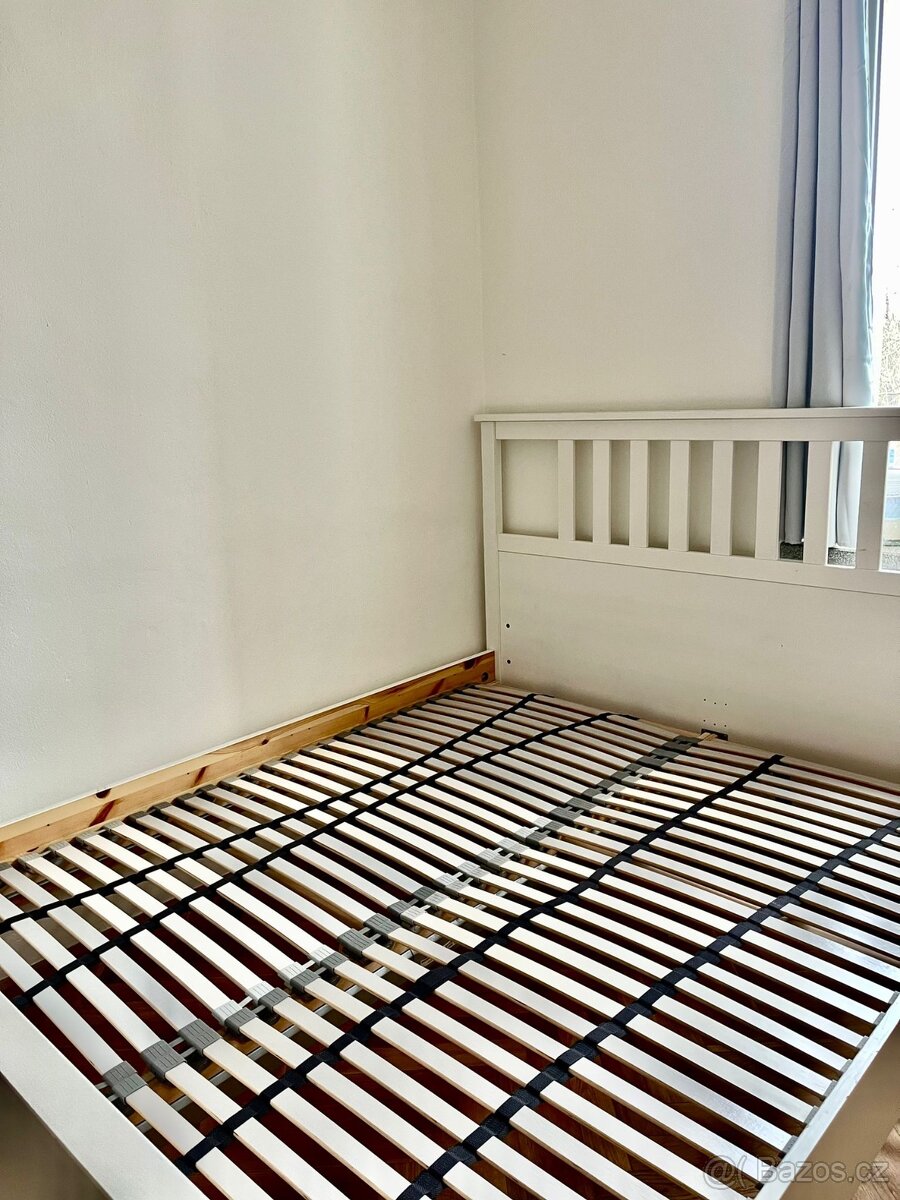 Bílý rám postele, 160x200 cm HEMNES IKEA - 3