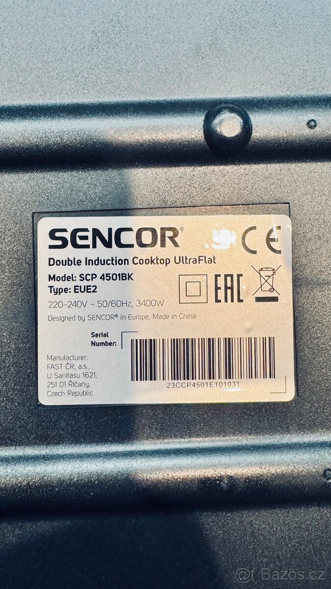 Indukční deska SENCOR - 3