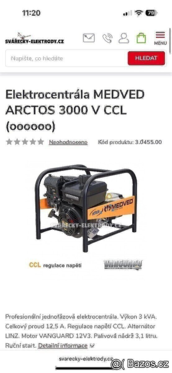 Elektrocentrála MEDVED Arctos 3000 - 3