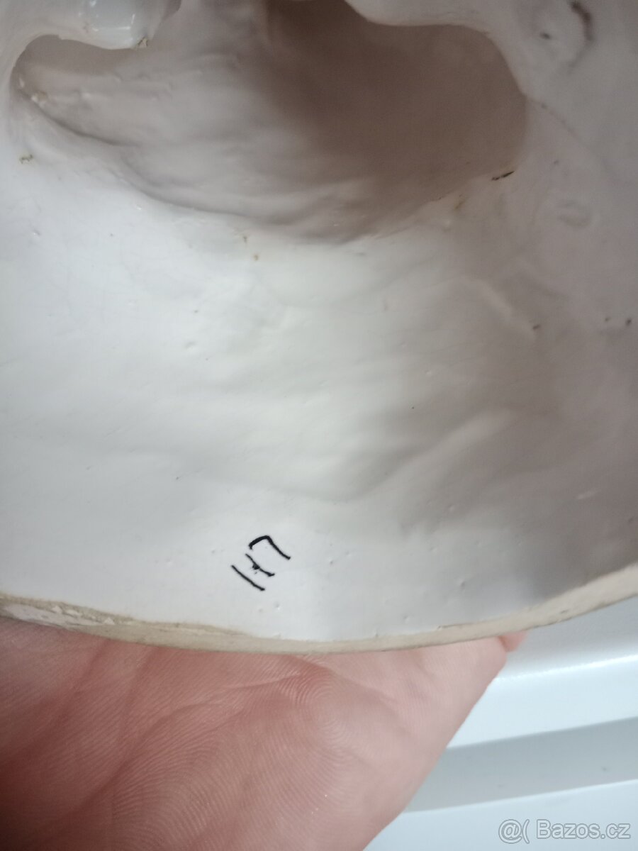 Keramická soška – matka s dítětem, ruční malba (17 cm) - 3