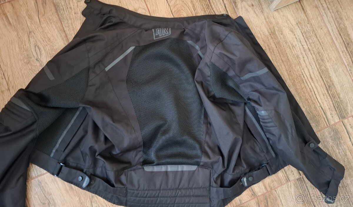 Černá motobunda 2XL s chráničem páteře, ramen a loktů - 3