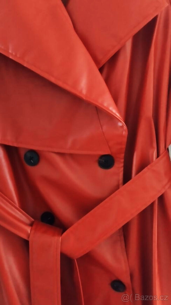 DÁMSKÝ ČERVENÝ TRENČKOT/KABÁT JARO /PODZIM vel.52/xxxxl - 3