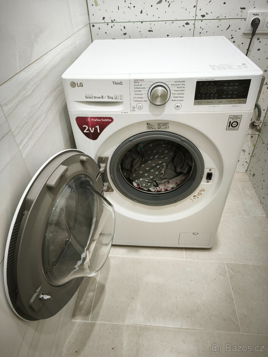2v1 parní pračka se sušičkou LG 8kg + 5kg - 3