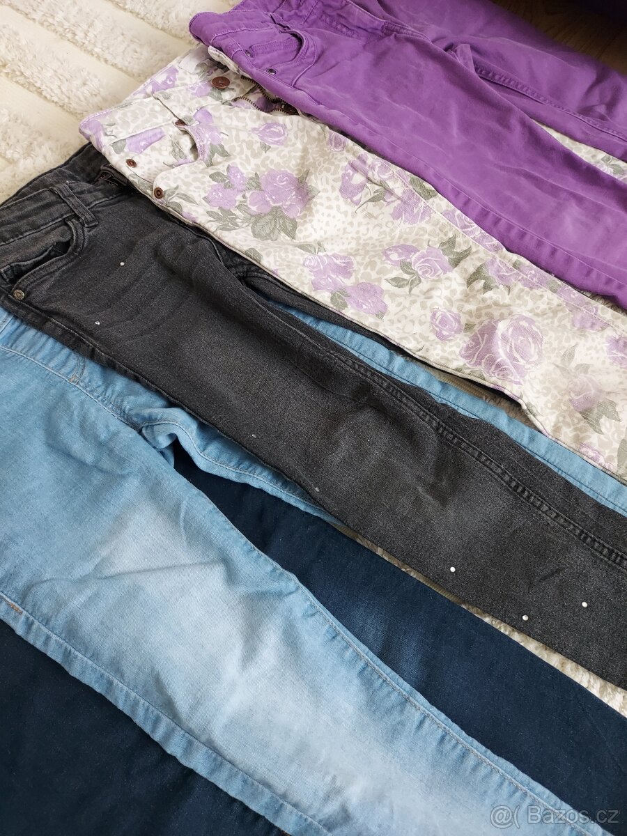 Dívčí kalhoty 134/140 6ks - 3