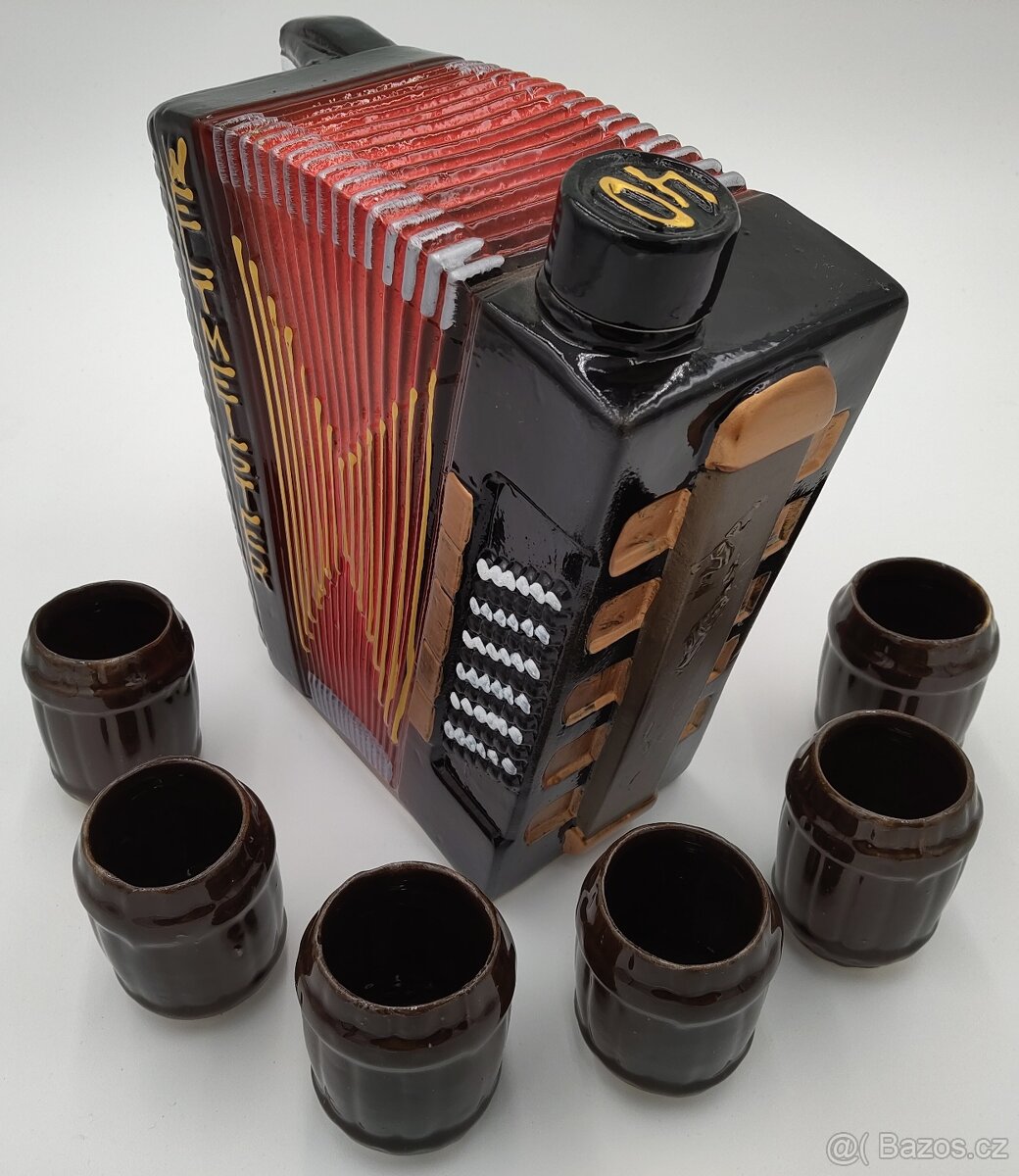 Krásná dárková Keramická harmonika na nápoje 2,7 litru, 20cm - 3