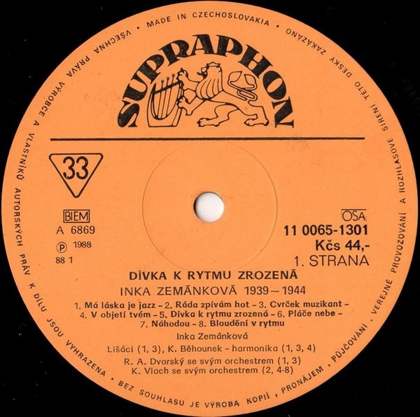 Inka Zemánková – Dívka K Rytmu Zrozená (1939▪1944) (LP) - 3