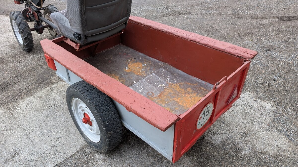 Malotraktor Vari Jikov + vozík se sedlem - 3
