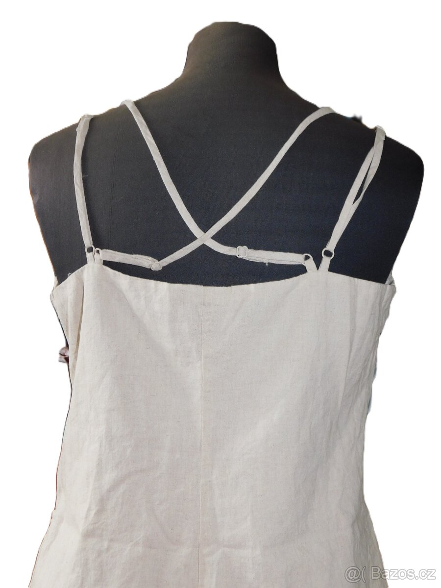 Dámské lněné šaty s bavlnou-Nové-vel.M - 3