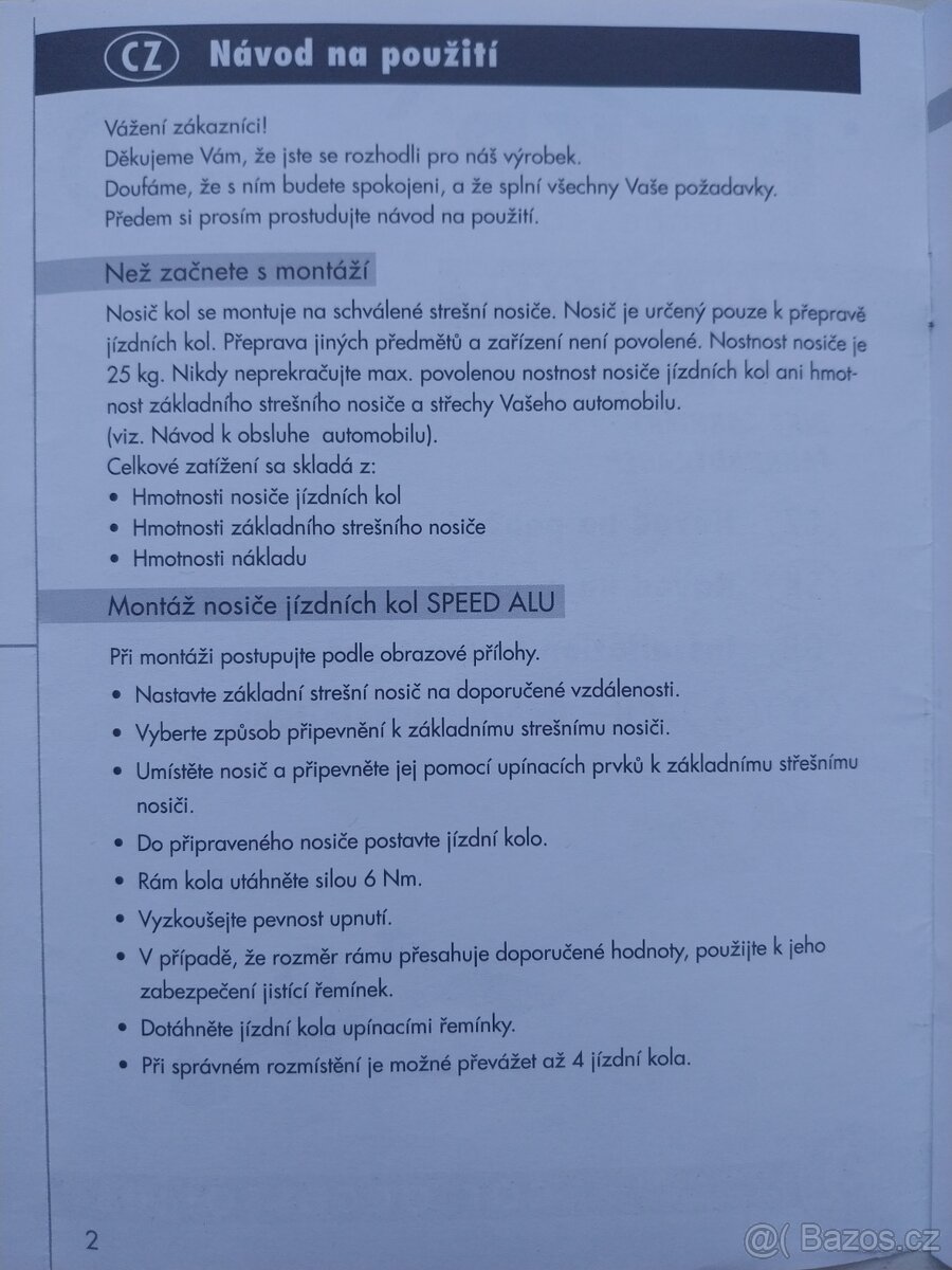 Prodám nosiče jízdních kol - 3